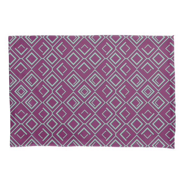 Purple Art Deco  Pillowcase (Front)