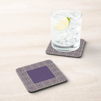 Purple Art Deco Tiled Design Coaster