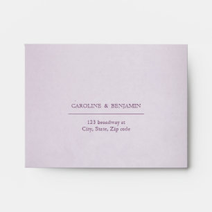 Purple art deco vintage wedding RSVP Envelopes