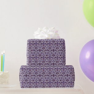 Purple Art Nouveau Swirls Wrapping Paper