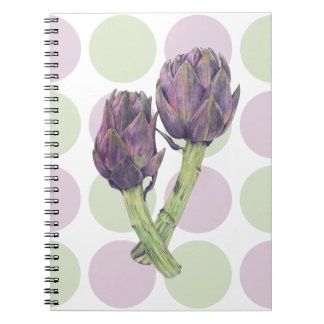 Purple Artichoke dots Notebook