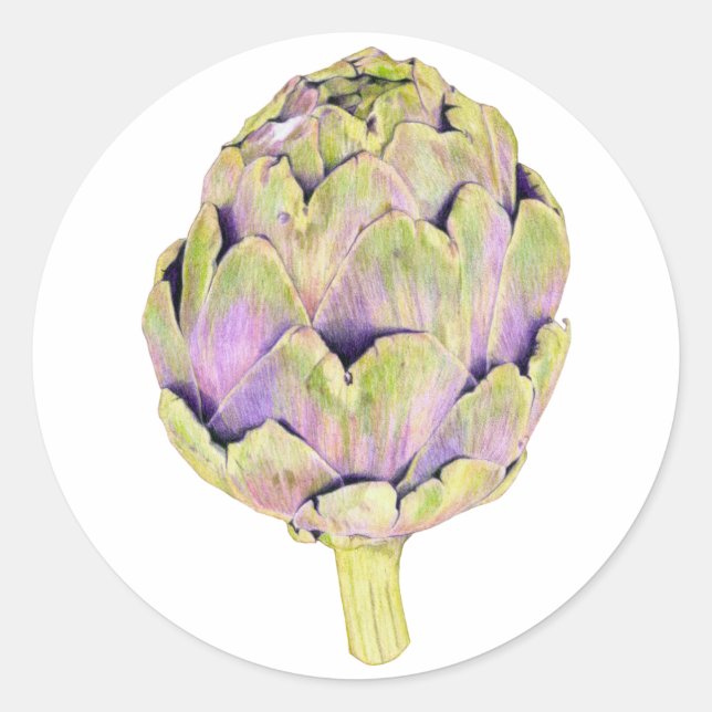 Purple Artichoke Sticker (Front)