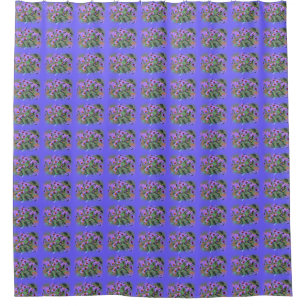 purple aster bouquets shower curtain