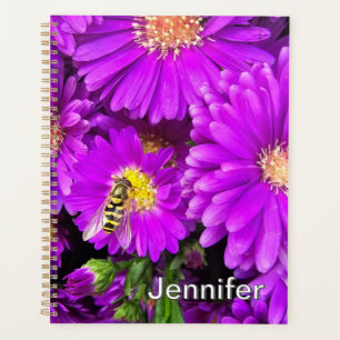 Purple Aster Flower Planner - Personalised