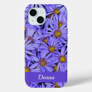 Purple Aster Flowers at RHS Garden Wisley iPhone 15 Case