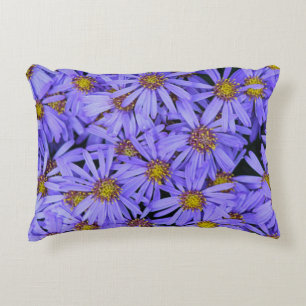 Purple Aster Flowers at RHS Garden Wisley Decorative Cushion