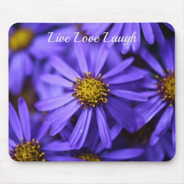 Purple Aster Flowers at RHS Garden Wisley Mouse Mat (Front)
