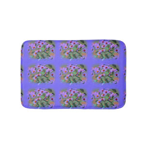 purple asters bath mat
