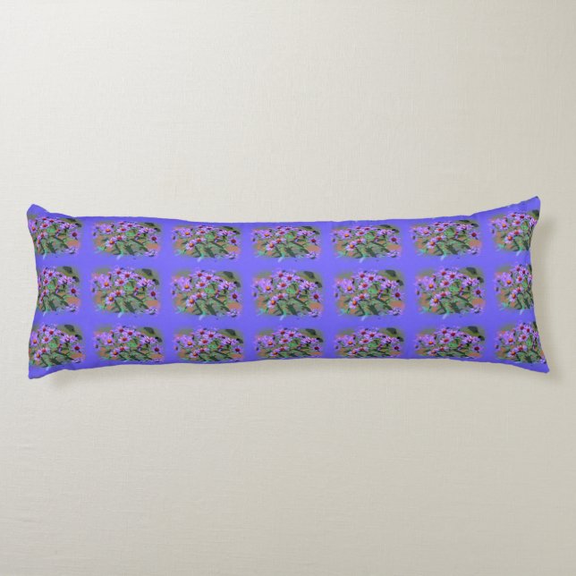 purple asters body pillow (Back)
