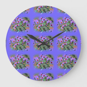 purple asters clock
