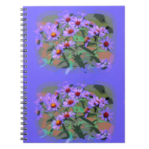 purple asters notebook
