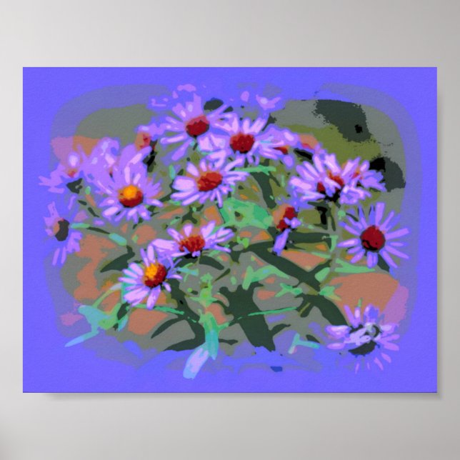 purple asters poster (Front)