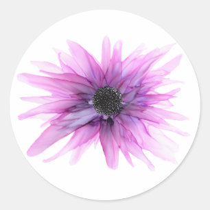 Purple Astor--all shaped stickers-- Classic Round Sticker