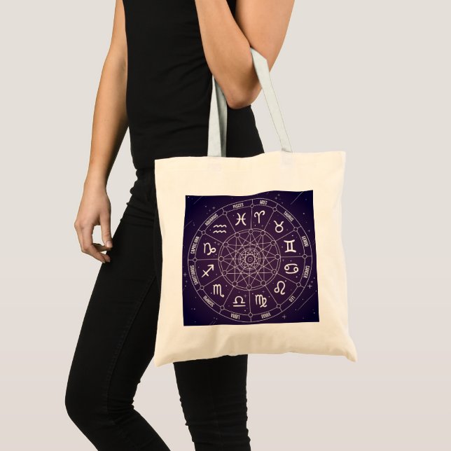 Purple Astrology wheel Tote Bag (Front (Product))