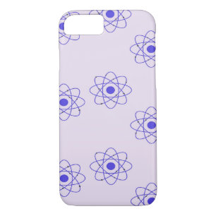 Purple atoms print pattern iPhone 8/7 case