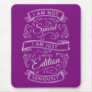 Purple Attitude, Motivational Happiness Life Quote Mouse Mat