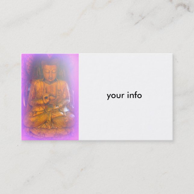 purple aura buddha business card (Front)