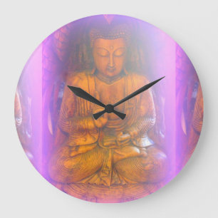 purple aura buddha clock
