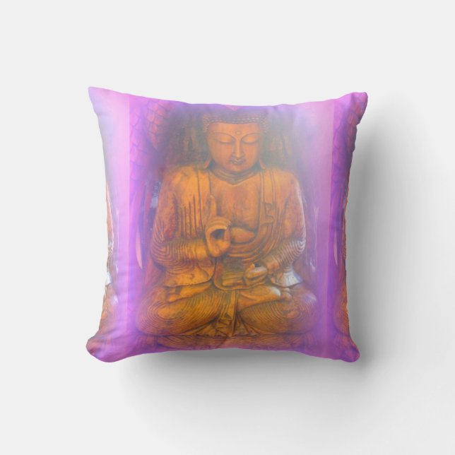 purple aura buddha pillow (Front)