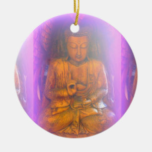 purple aura buddha tranquillity ornament