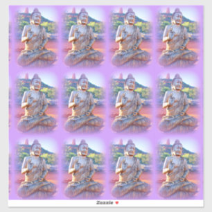 purple aura buddhas