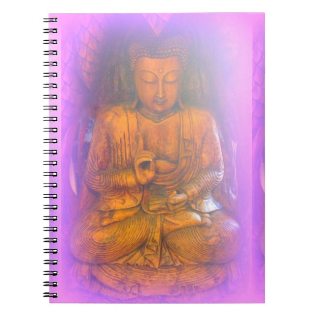 purple aura meditating buddha notebook (Front)