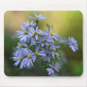 Purple Autumn Asters Floral Wildflower Mousepad