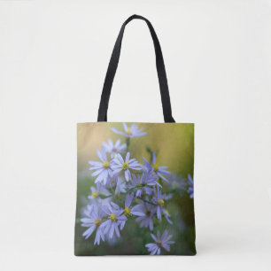 Purple Autumn Asters Floral Wildflower Tote Bag