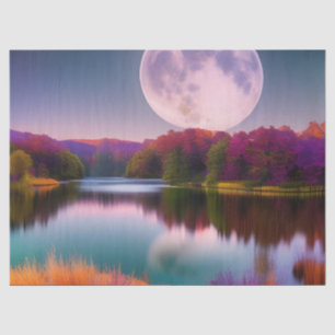 Purple Autumn Harvest Moon Tissue Paper