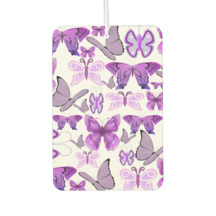 Purple Awareness Butterflies Car Air Freshener