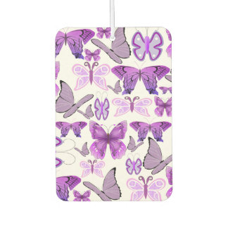 Purple Awareness Butterflies Car Air Freshener