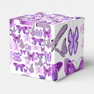 Purple Awareness Butterflies Favour Box