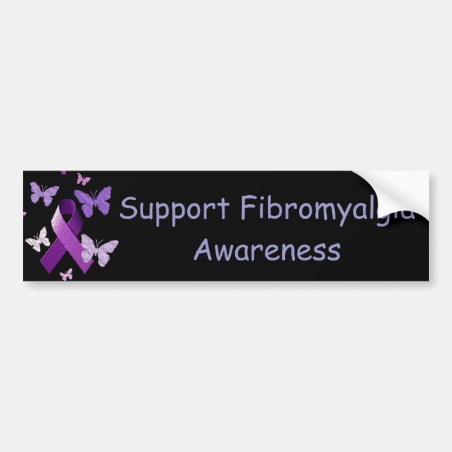 Purple Awareness Ribbon Bumper Sticker (Front)
