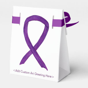 Purple Awareness Ribbon Custom Art Party Favour Bo Box