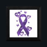 Purple Awareness Ribbon Gift Box<br><div class="desc">Purple Awareness Ribbon,  support your loved ones and important cause with this ribbon</div>