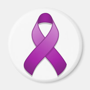 Purple Awareness Ribbon Magnet