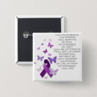 AlondraHanley Purple Ribbon with Heart Pin