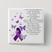 AlondraHanley Purple Ribbon with Heart Pin