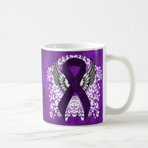 Purple Awareness Ribbon with Wings Coffee Mug