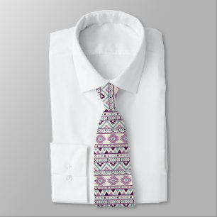 Purple Aztec Blend Men's Designer Tie