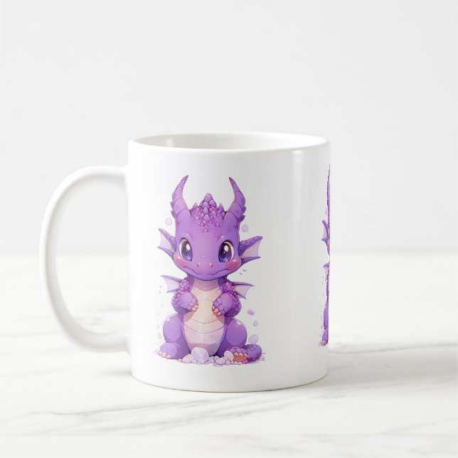 Purple Baby Dragon Coffee Mug (Left)
