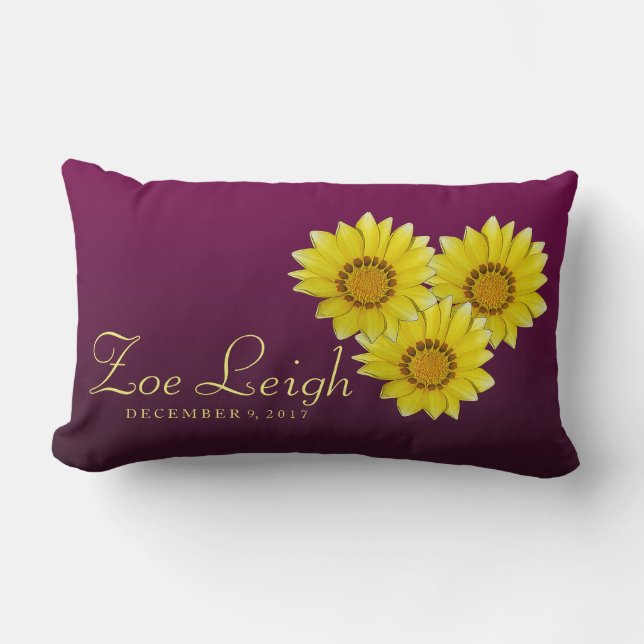 Purple Baby Flower Pillow (Front)