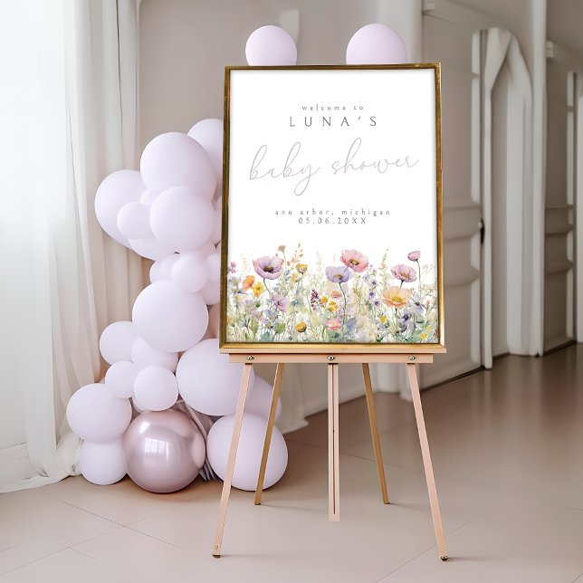 Purple Baby In Bloom Wildflower Welcome Poster (Creator Uploaded)