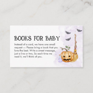 Purple Baby is Brewing Halloween Books for Baby Enclosure Card