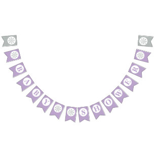 Purple Baby Shower Bunting Flags - Girl BabyShower