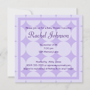 Purple Baby Shower Invitation