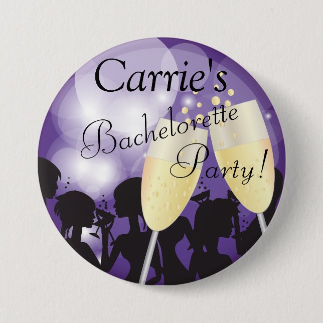 Purple -  Bachelorette Diva Girls Night Out 7.5 Cm Round Badge (Front)