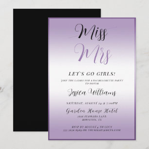 Purple Bachelorette Invitation