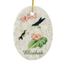 Purple Backed Thornbill Hummingbird Ornament