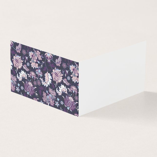 Purple Background Big Floral Seamless Pattern (Outside)